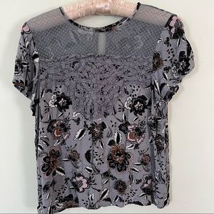 Maurices Floral Lace Top Keyhole Back Sz Medium